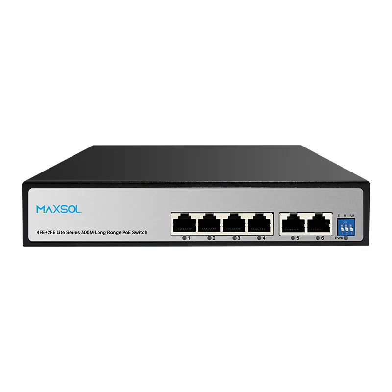 Conmutador AI PoE de 4 puertos, 60W y 2 uplinks