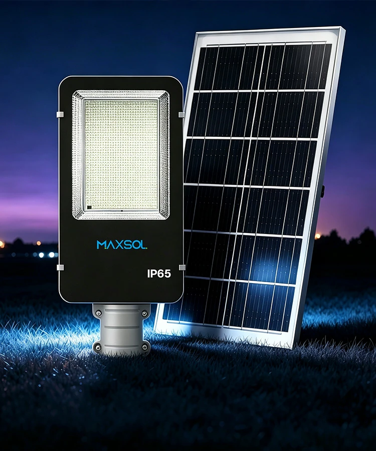 Farola solar de 30 W con batería de 30 Ah