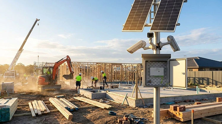 Solución de conexión inalámbrica y CCTV para obras