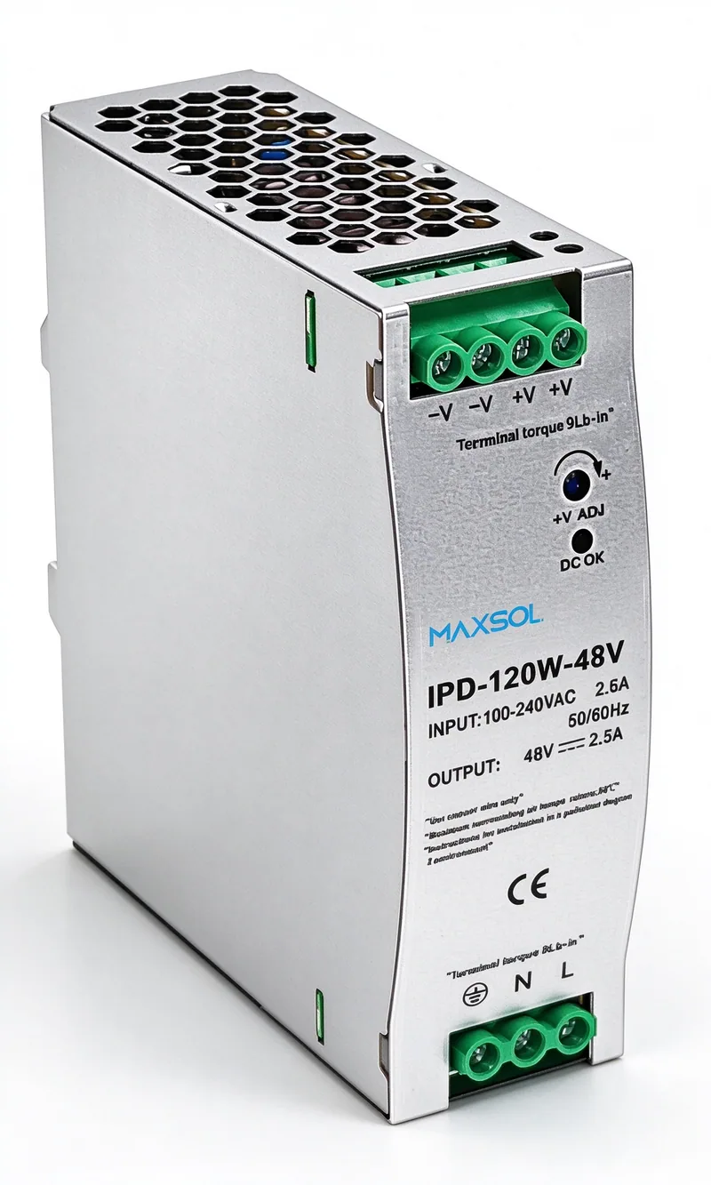 Fuente de alimentación industrial de 48 V CC y 120 W para carril DIN