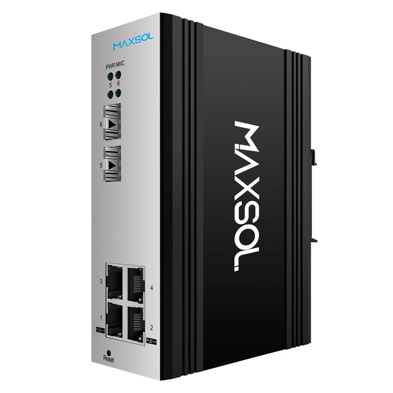 Conmutador industrial Gigabit PoE++ gestionado de 4 puertos