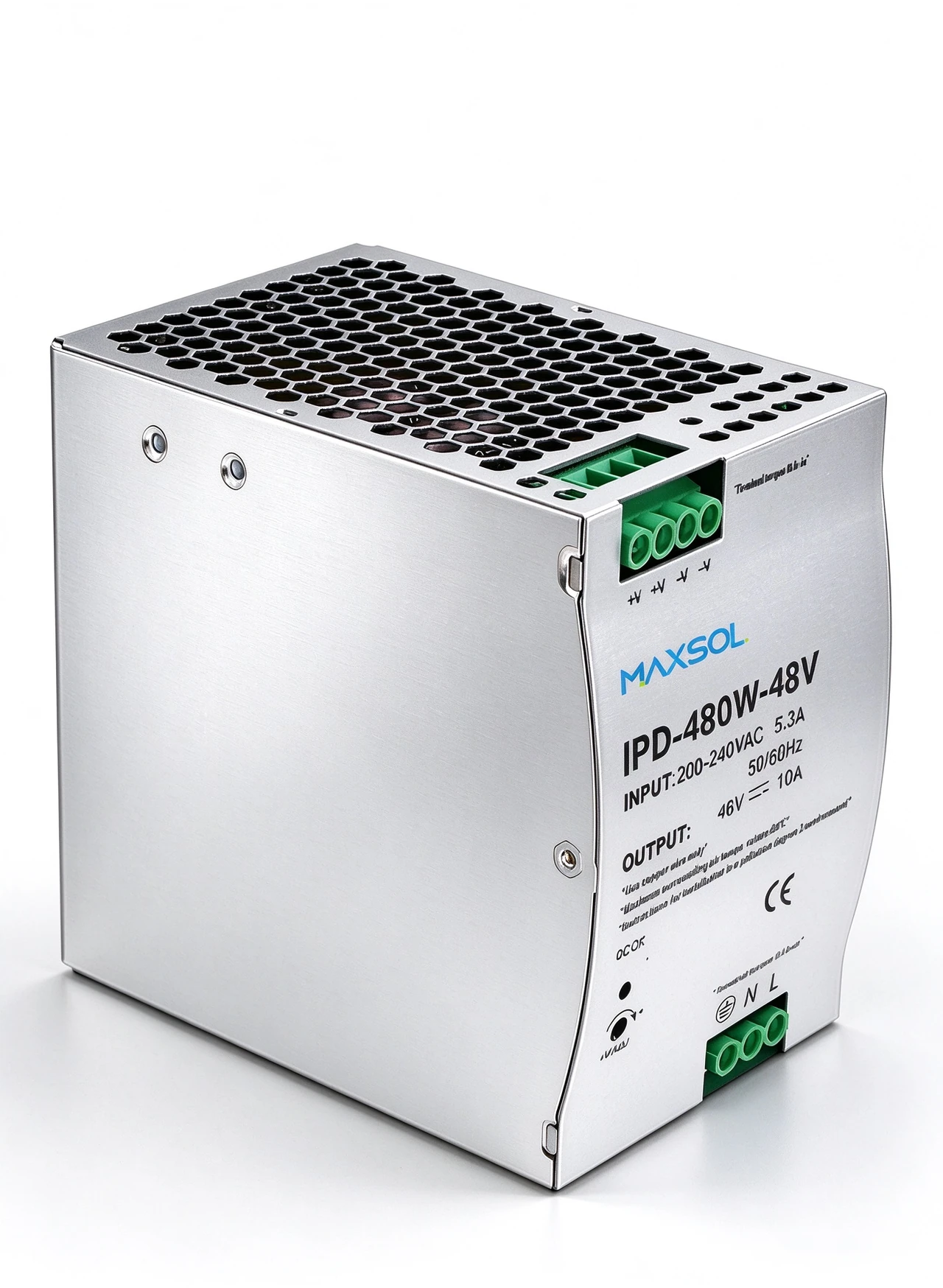 Fuente de alimentación industrial de 48 V y 480 W para carril DIN