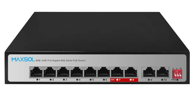 Conmutador PoE Gigabit no gestionado, 8 puertos, 120W