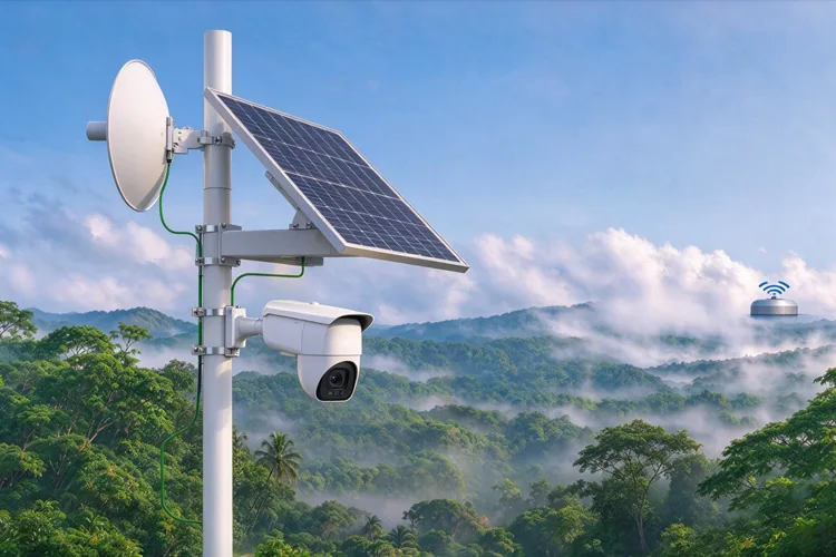 Solución CPE inalámbrica con energía solar